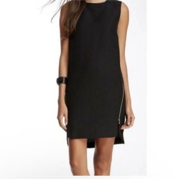 Robert Rodriguez shift mini dress/tunic Black Sleeveless Silver Side Zippers 6 - Picture 11 of 11
